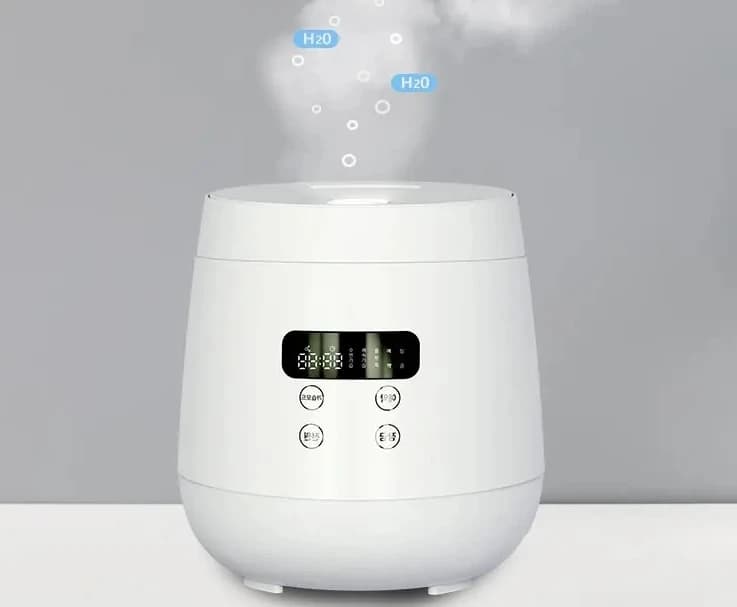 Umidificatore riscaldante da 380 ml in acciaio inossidabile, mini umidificatore a nebbia calda da 2 litri