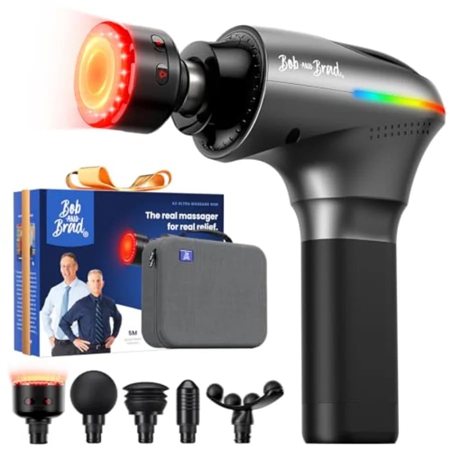 Ultra A2 Massage Gun with Red Light FSA Infrared Heat Head Eligible/HSA Eligible Pro Percussion Massage Gun for Deep Fabrics for Fas