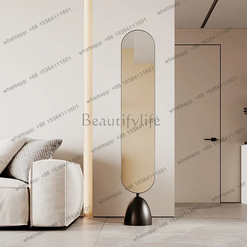 LD Oval Modern Mirror Moving Living Room Full Body Standing Girls Bedroom Long Luxury Bathroom Mirror Floor Home