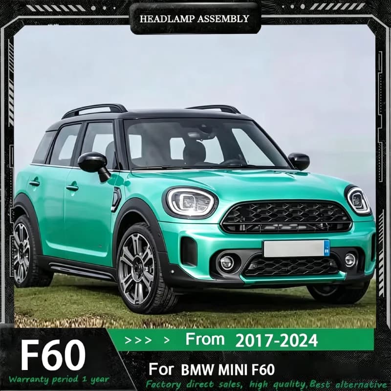 Head Lamp for MINI Countryman F60 LED Headlight 2017-2021 Headlights F60 DRL Turn Signal High Beam Angel Eye Projector Lens