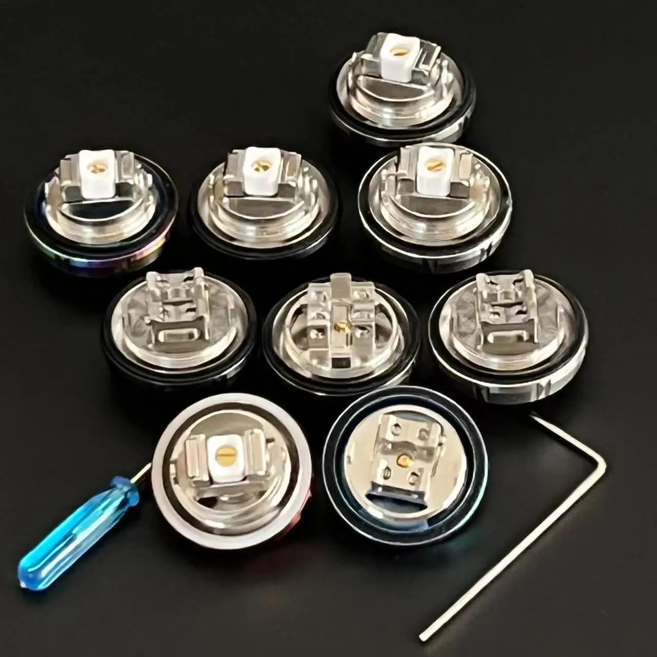 9 Types Zeus X Mesh Stainless Steel Deck DIY Tools For Zeus X / ZX II Spiral /Mesh Bottom Base Black Silver GunMetal Rainbow Red