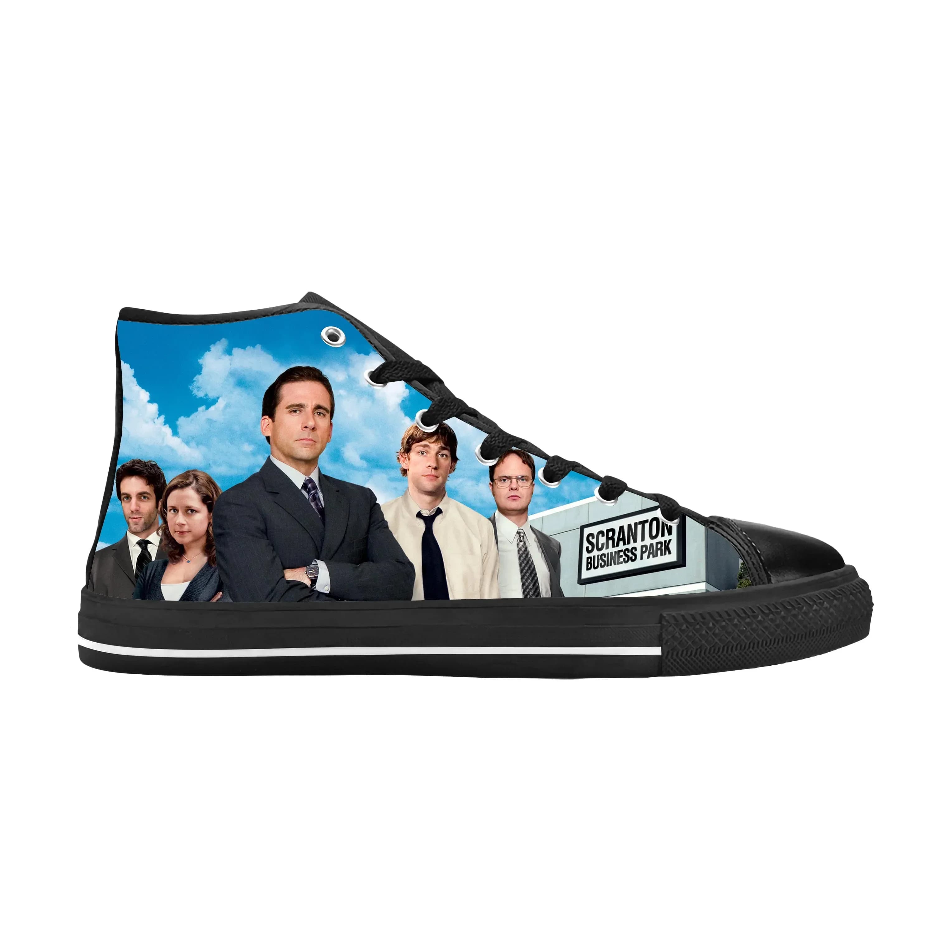 The Office TV Show Michael Scott Dwight Schrute Scarpe casual in tessuto con stampa 3D traspirante e confortevole, sneakers da uomo e da donna