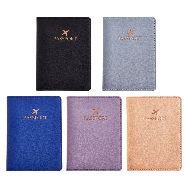 573B Embossed PU Leather Passports Holder Passports and Ticket Case for Easy