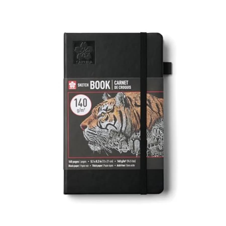 Sakura Sketchbook A5 - Drawing Sketchbook for Visual Journaling, Effortless Sketching and Personal Use - 140 GSM - Hardcover Ha