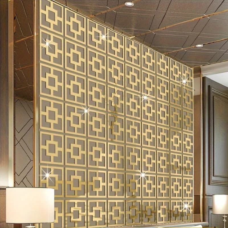 DIY Products 10PCS 8 Inch 2D Acrylic Mirror Wall Stickers Versatile for Living Room Lamp Cabinet Bathroom Full Length Mirror