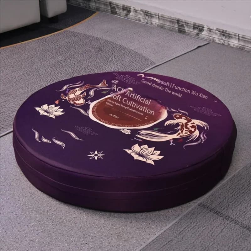 Vintage Smart Vibration Yoga Meditation Cushion Sensory Music Stress Relief Seat Mat For Healing Salon Long Time Sitting