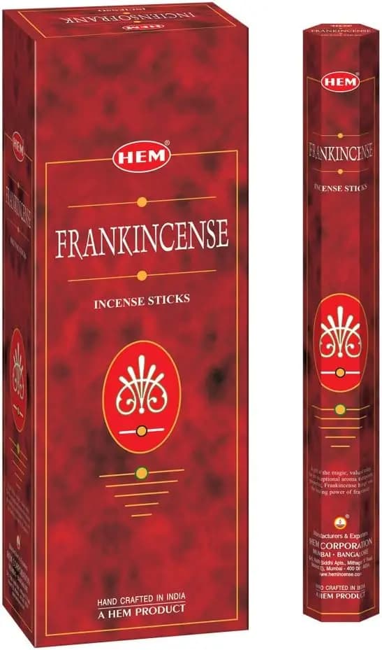 120 Bastoncini di Incenso di Franchincenso, 6 Scatole da 20, Aromaterapia a Lunga Durata per Meditazione e Yoga