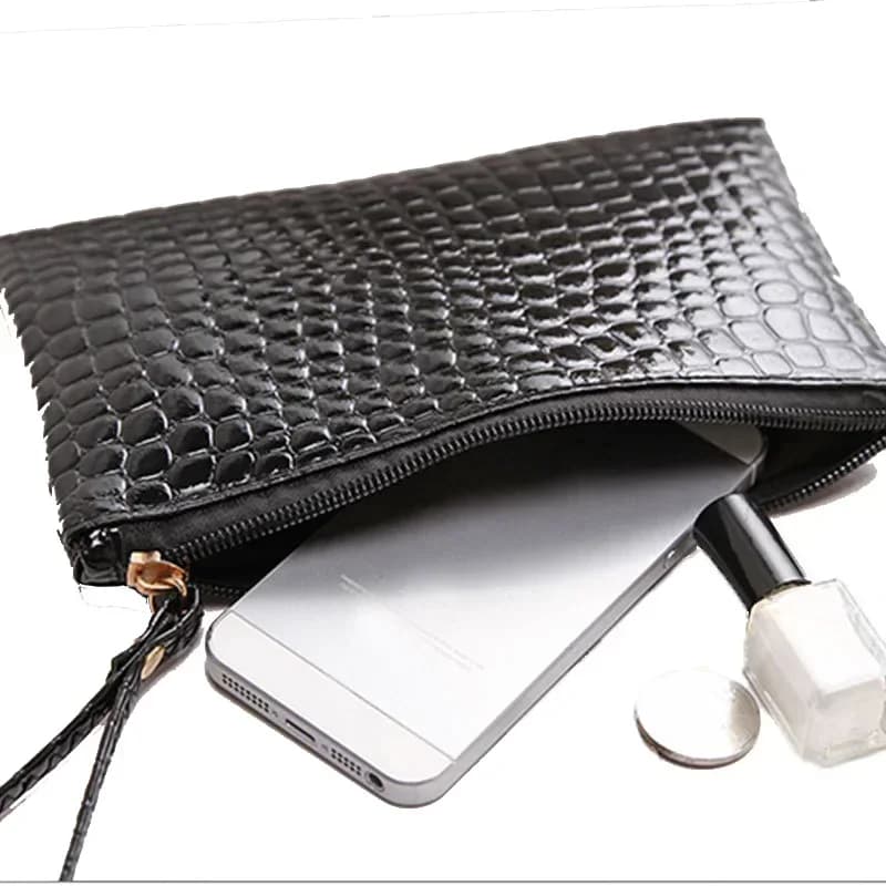 Women's Cosmetics Travel Bag Women's Cosmetic Bag Small Cosmetic Bag with Hinge Fashionable Black Toiletry Organizer Bag