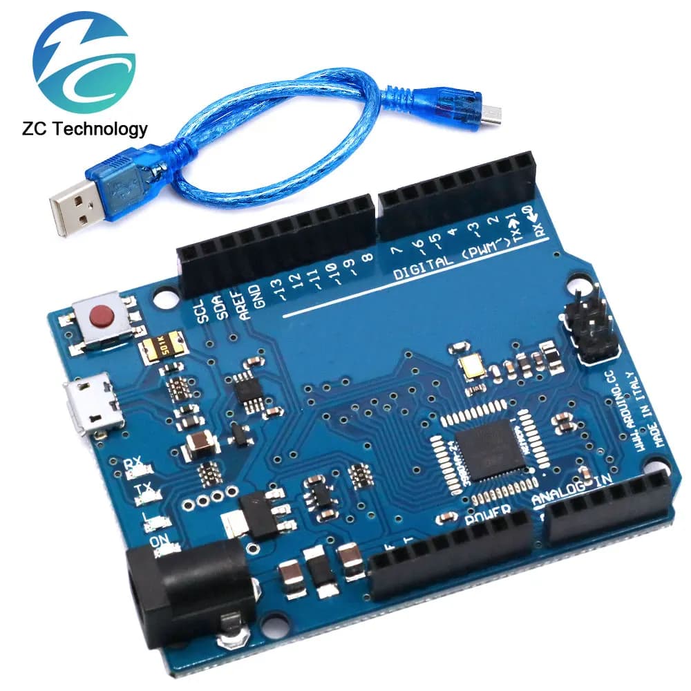 Leonardo R3 microcontroller development card Atmega32u4 original with USB cable compatible for DIY Starter Kit Arduino