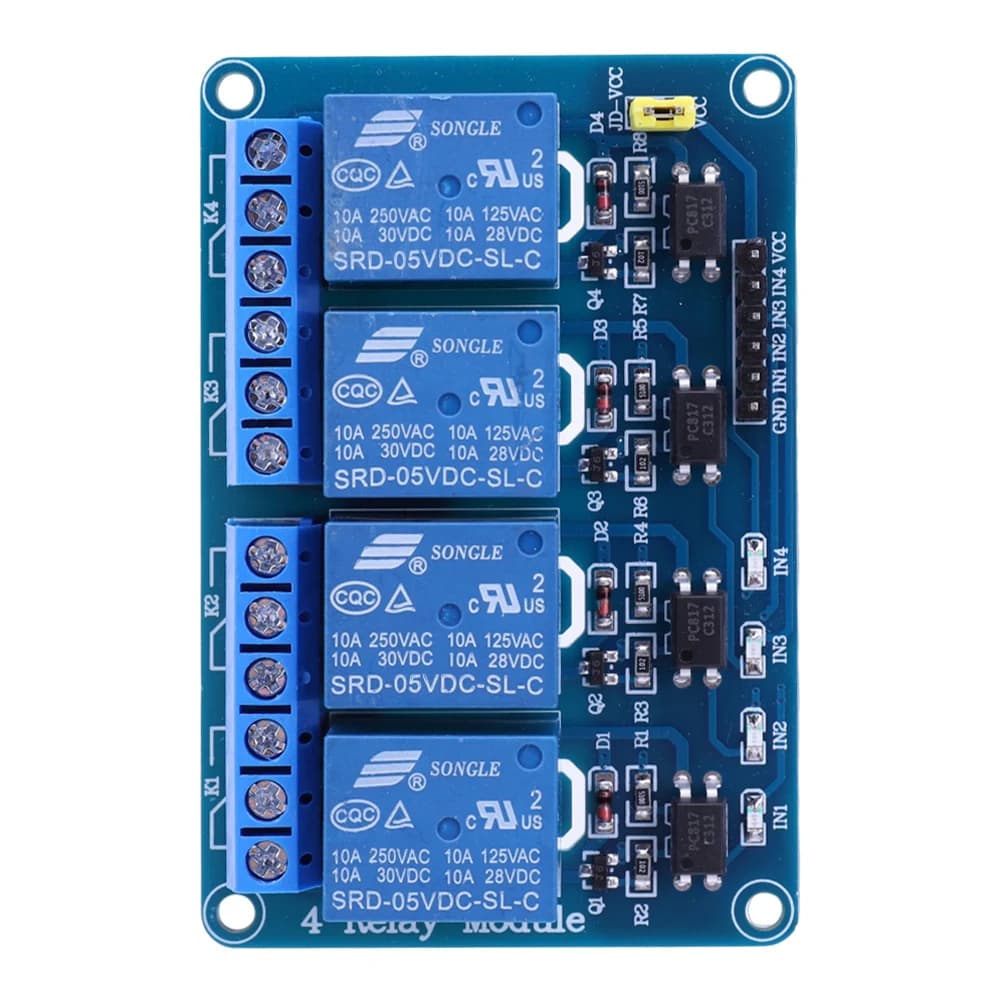 5V 12V 4 Channel Relay Board with Optocoupler Relay Expansion Board AVR 51 PIC 4 Way Relay Module for Arduino
