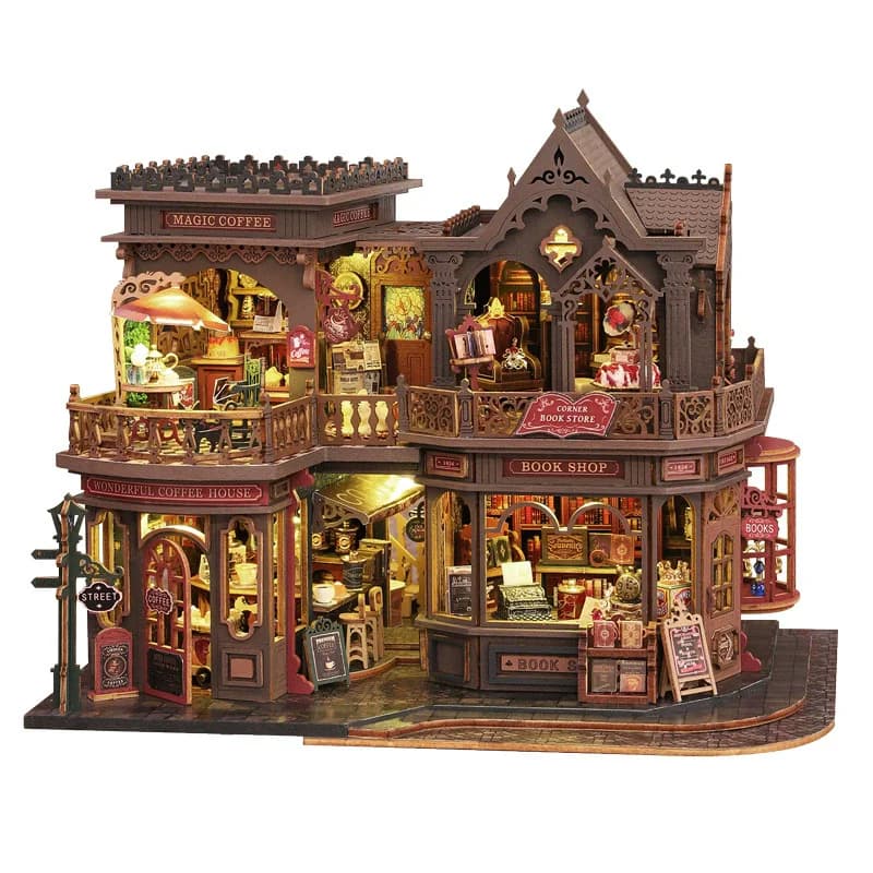 Nuovo fai da te grande casa delle bambole custodia mobili in miniatura in legno casa delle bambole modello fatto a mano giocattoli di assemblaggio per bambini regali di compleanno per ragazze