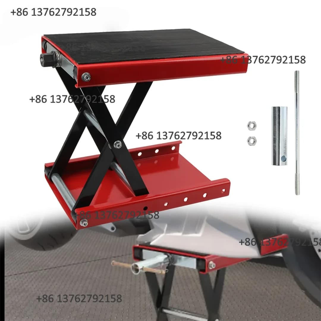 500KG Motorcycle Scissor Lift Jack Heavy Duty Repair Stand Workshop Center Lifting Hoist Motorbike Maintenance Support Equipment