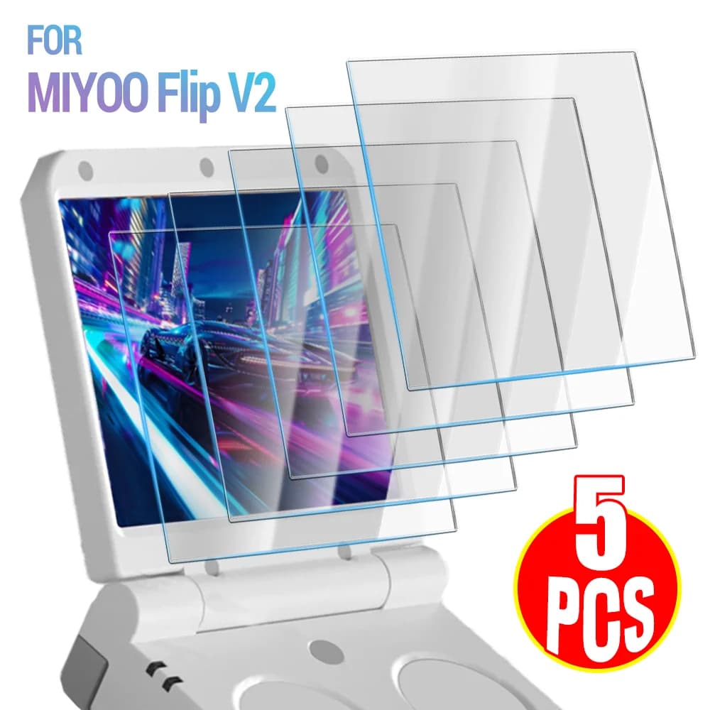 1-5 pezzi per Miyoo Flip V2 Proteggi schermo in vetro temperato per Miyoo MY Flip Console di gioco HD Pellicole per schermo in vetro Accessori di gioco