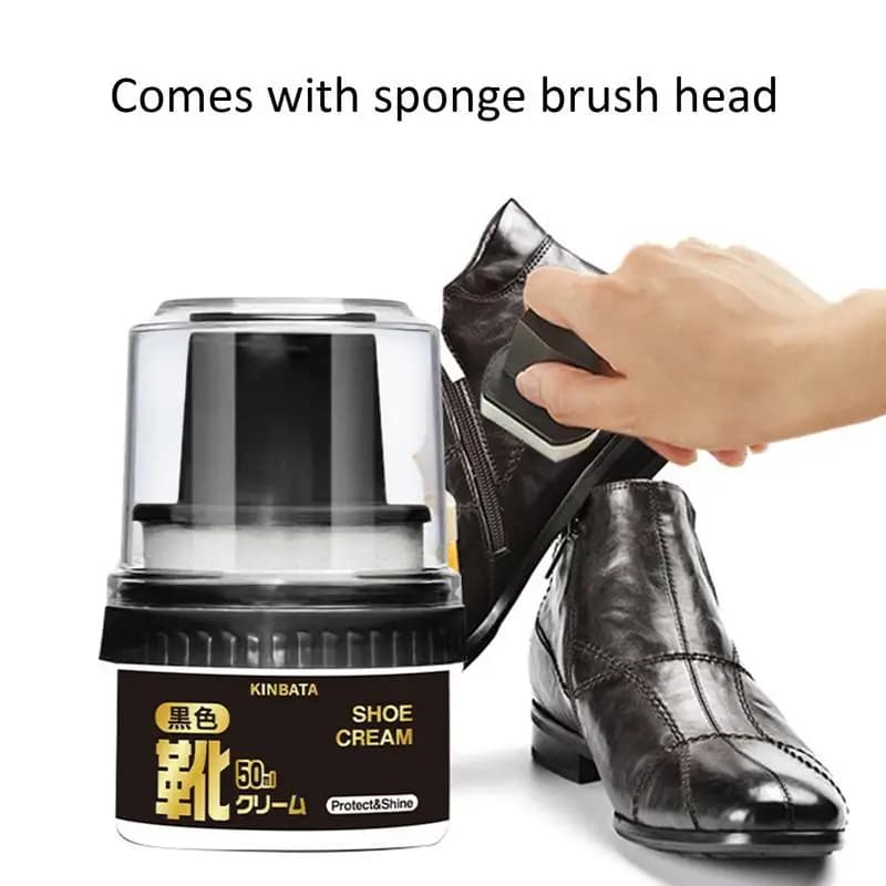 50ml multifunzionale bianco/nero lucido per scarpe scarpe leggere incolori con applicatore detergente per pelle scarpe cura della spazzola