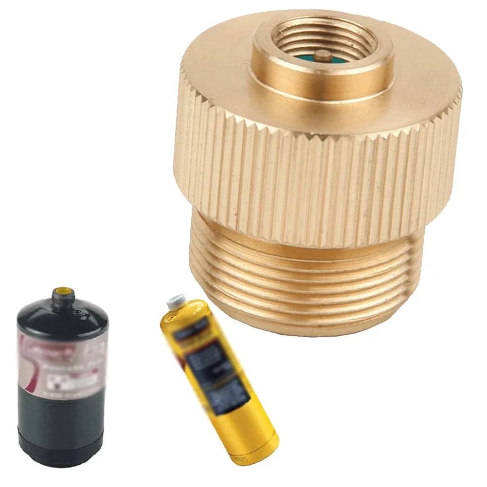 Valve adaptor gas tank stove 1 "-20 UNF to 7/16"-28UNF for gas tank MAPP Conversion tank stove
