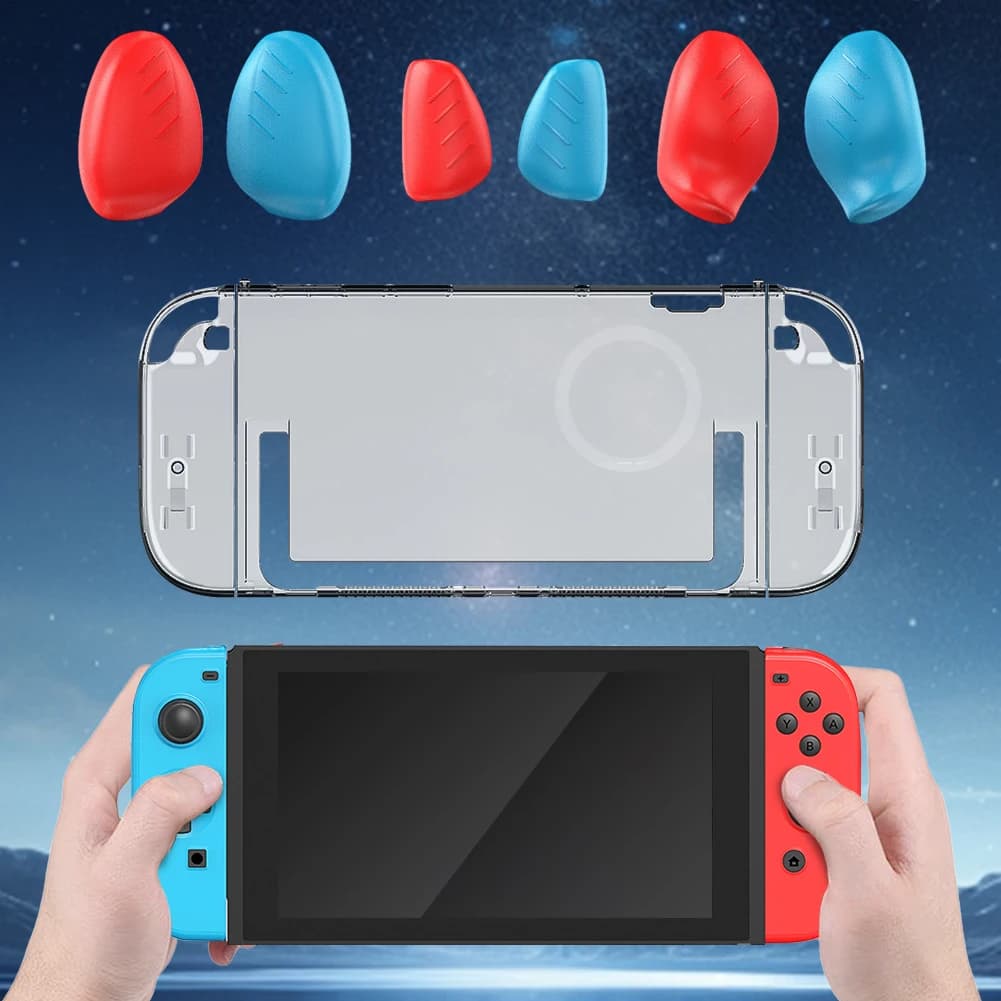 Nuova Custodia Protettiva Rigida in PC con Impugnatura Ergonomica Sostituibile per Nintendo Switch 2, Design Divisibile e Collegabile