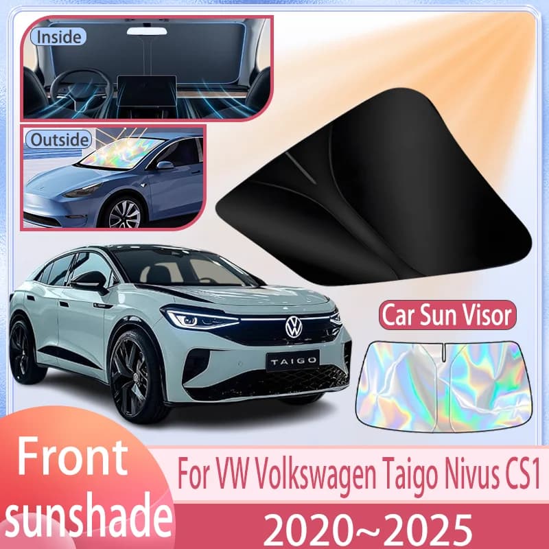 Car Sunshade For VW Volkswagen Taigo Nivus 2020~2025 2024 2023 Front Windshield Sun Visor Cover Anti UV Protection Accessories
