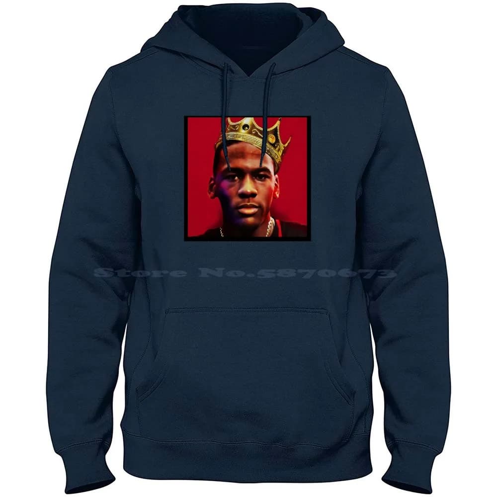 Michael Notorius 100% cotton sweatshirt with cap T Shirt Mj 23 goat sneakers Cool Black Michael B James Retro Basketball Retro Sports