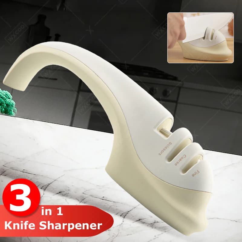 3 Phase WXCOO Manual Sharpener for Opache Blades, Kitchen Knife Sharpener and Scissors