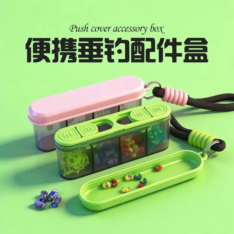 Fishing Tackle Organizer Box Plastic Portable Storage Lures Hooks Small Gear Freshwater Saltwater