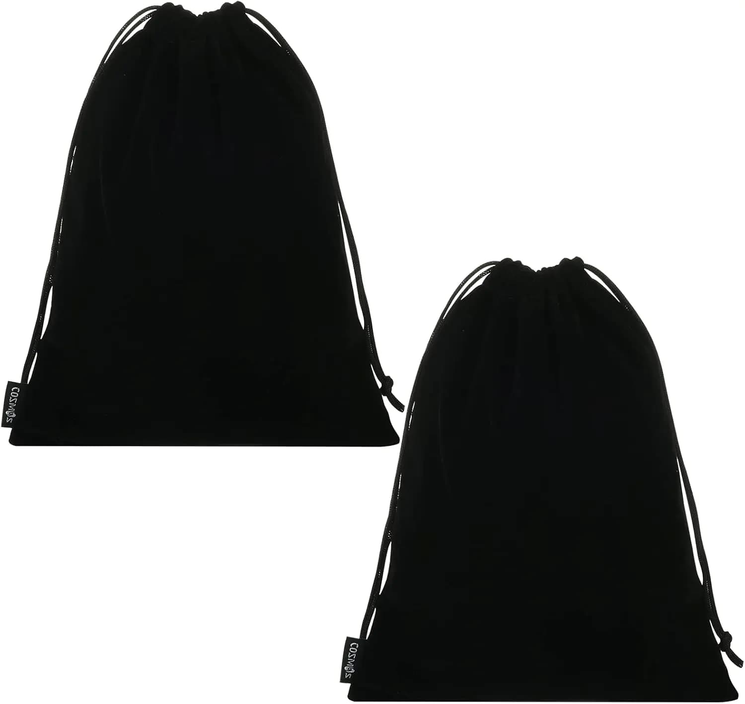 Confezione da 2 custodie morbide con coulisse per cuffie over-ear e cuffie da gaming, nere