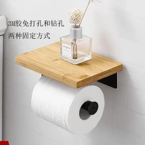 Portarotolo per Carta Igienica da Bagno, Supporto Decorativo per Telefono e Piante, Stile Industriale Nordico