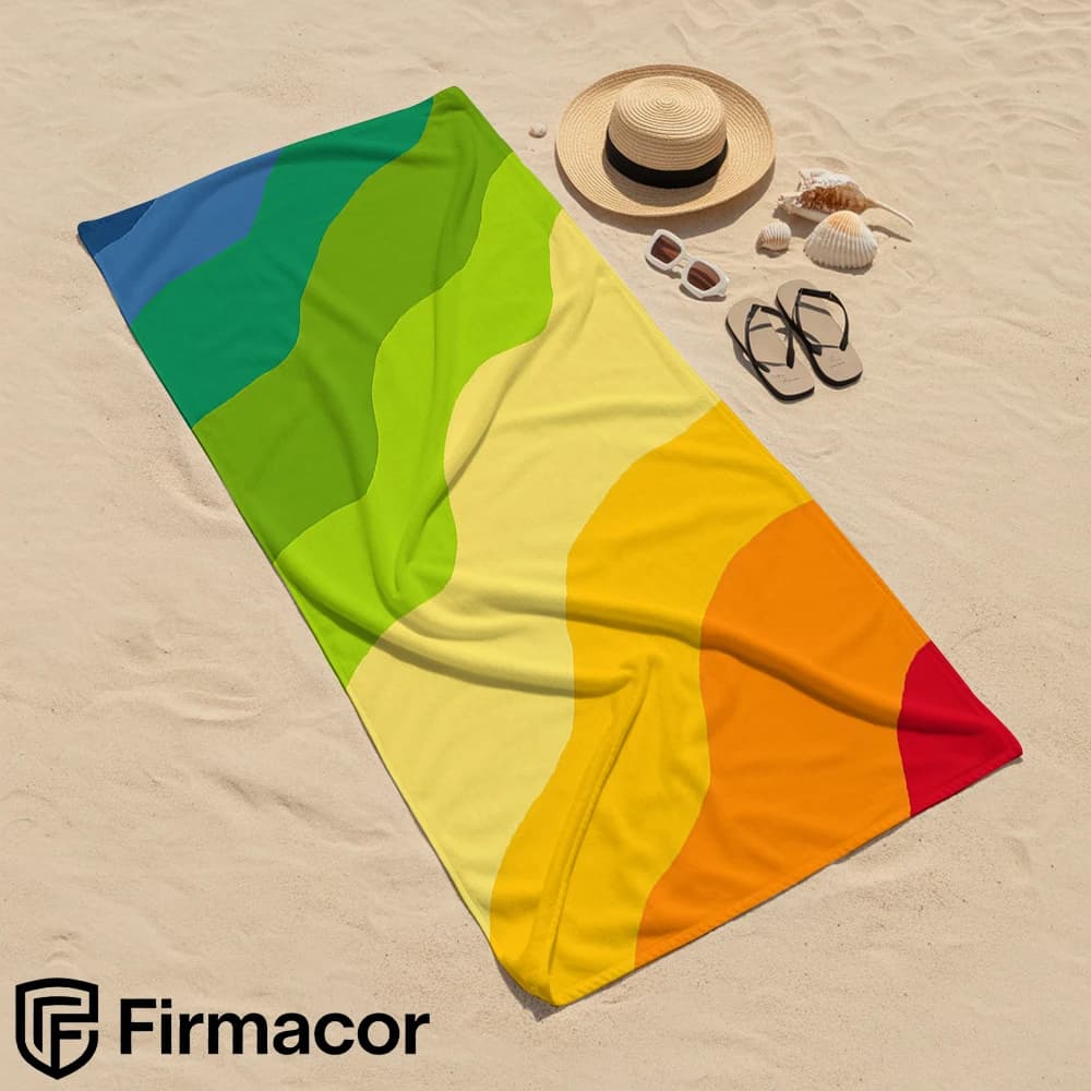 Rainbow Wave Cartoon Anime Beach Towel Microfiber Quick Dry Super Absorbent Soft Bath Towel for Kids Adults Travel