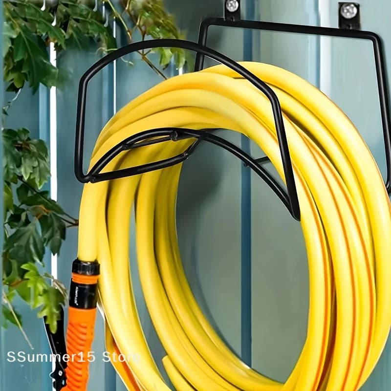 【R】Garden Wall-Mounted Water Pipe And Hose Storage Rack Metal Hose Bracket Fixed Installation Carbon Steel Water Pipe Rack