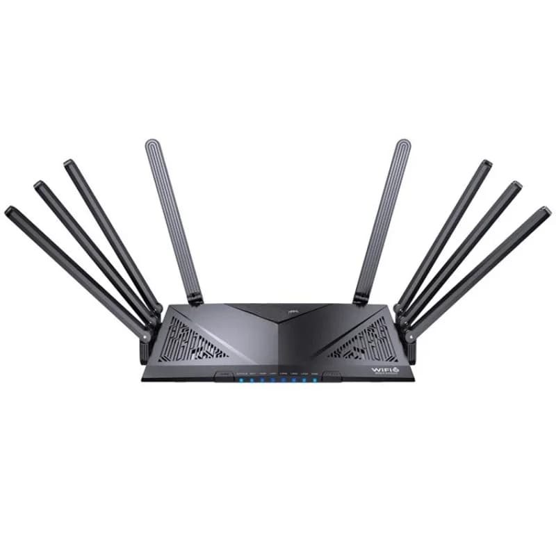 Router Wi-Fi 6 Dual Band USB 3.0 Gigabit con Otto Antenne ad Alto Guadagno 5dBi per Copertura Domestica Completa