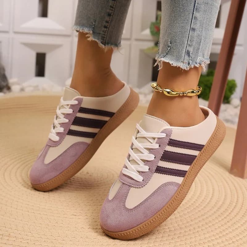 Sneakers Casual da Donna in Camoscio, Nuovo Stile Estivo 2026, Comode, Antiscivolo, Basse, con Lacci, Vulcanizzate