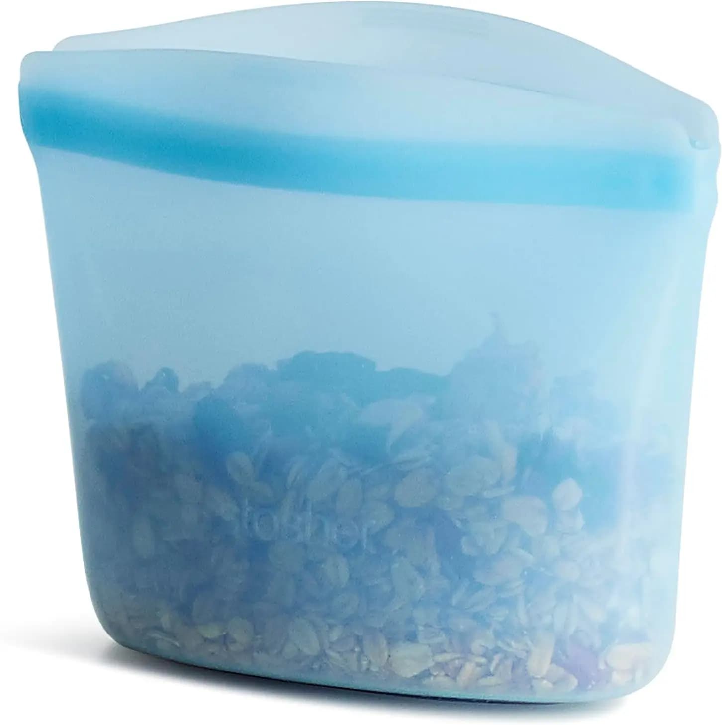 Contenitore per Alimenti in Silicone Riutilizzabile, Ciotola da 1 Tazza, Adatto per Congelatore, Microonde e Lavastoviglie, Ecologico, Blu
