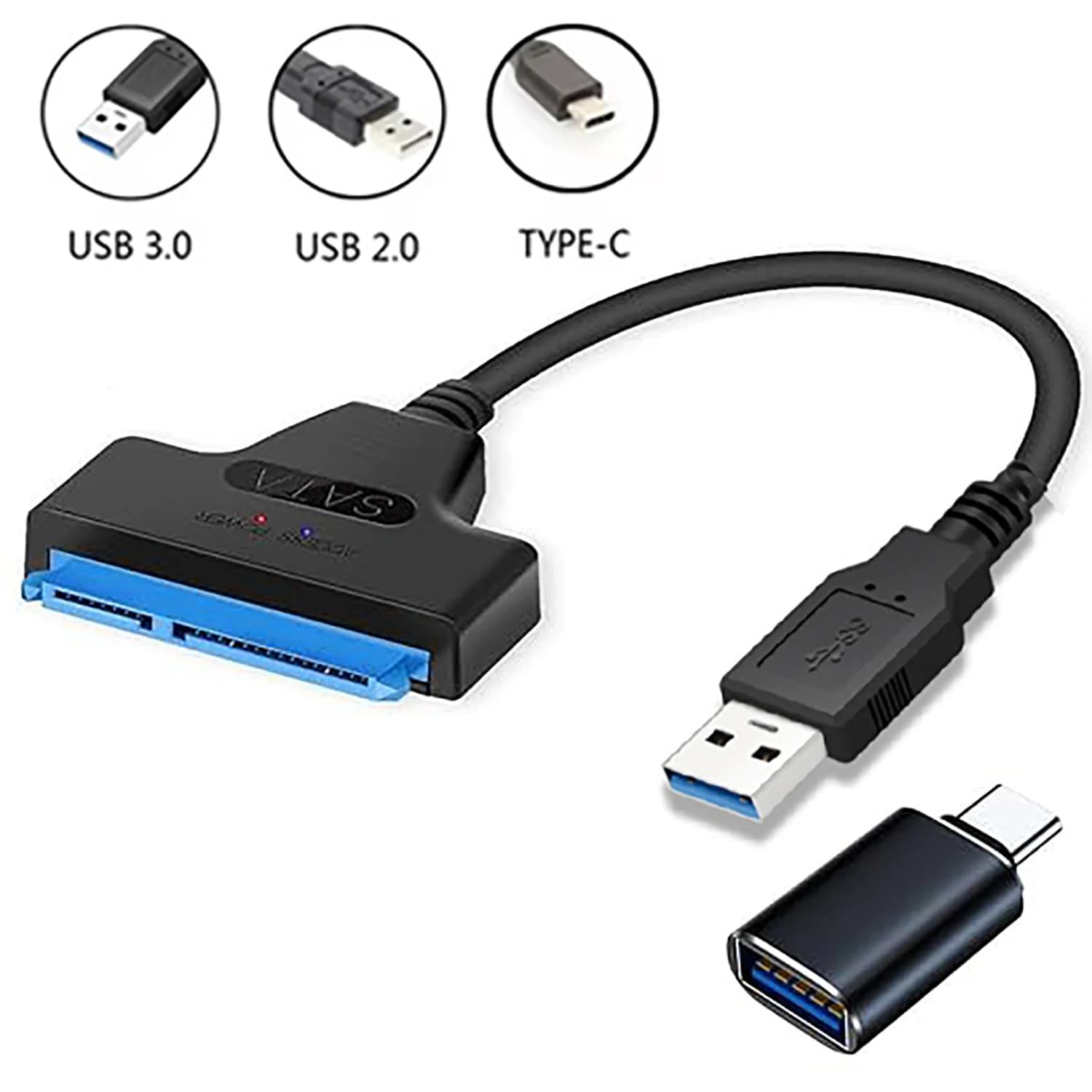 Cavo adattatore da USB 3.0 a SATA 3, cavo convertitore per disco rigido USB 3.0 per Samsung HDD/SSD esterno da 2,5 pollici, fino a 6 Gbps, da SATA a USB