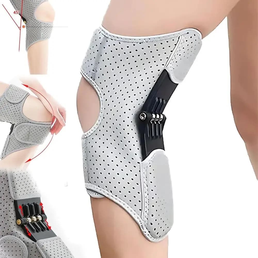 Nuovo con potenti molle di rimbalzo Dispositivo di assistenza al ginocchio Protezione del ginocchio regolabile antiscivolo Booster Ginocchiera traspirante