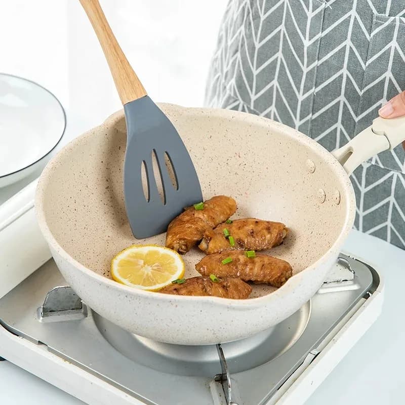 Bistecca Pancake pentole da cucina durevole Maifan pietra antiaderente padella profonda padella casa casseruola cucina pentole utensili Wok Pan