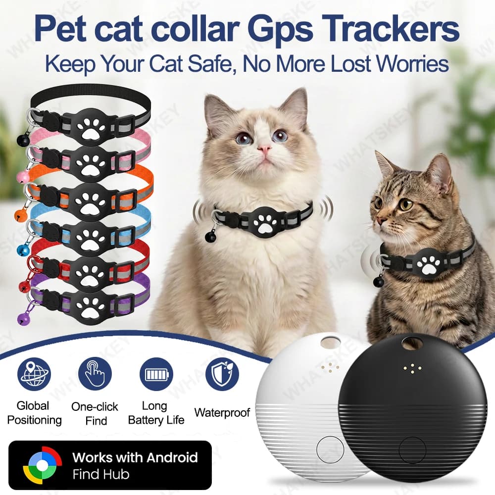Android Finder Adjustable Pet Cat Dog Pet Harness Lead Clip Safety Lever Traction Dog Cat Collars Adjustable Google Find My