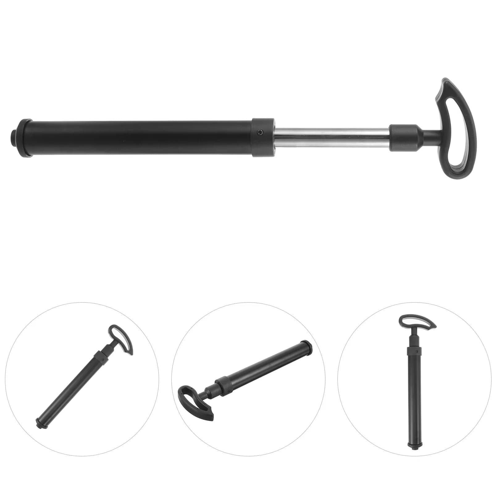 Set Pompa d'Aria per Bicicletta Compatta e Leggera, Gonfiatore Manuale per Pneumatici e Palloni, Kit Portatile per Gonfiaggio Sportivo