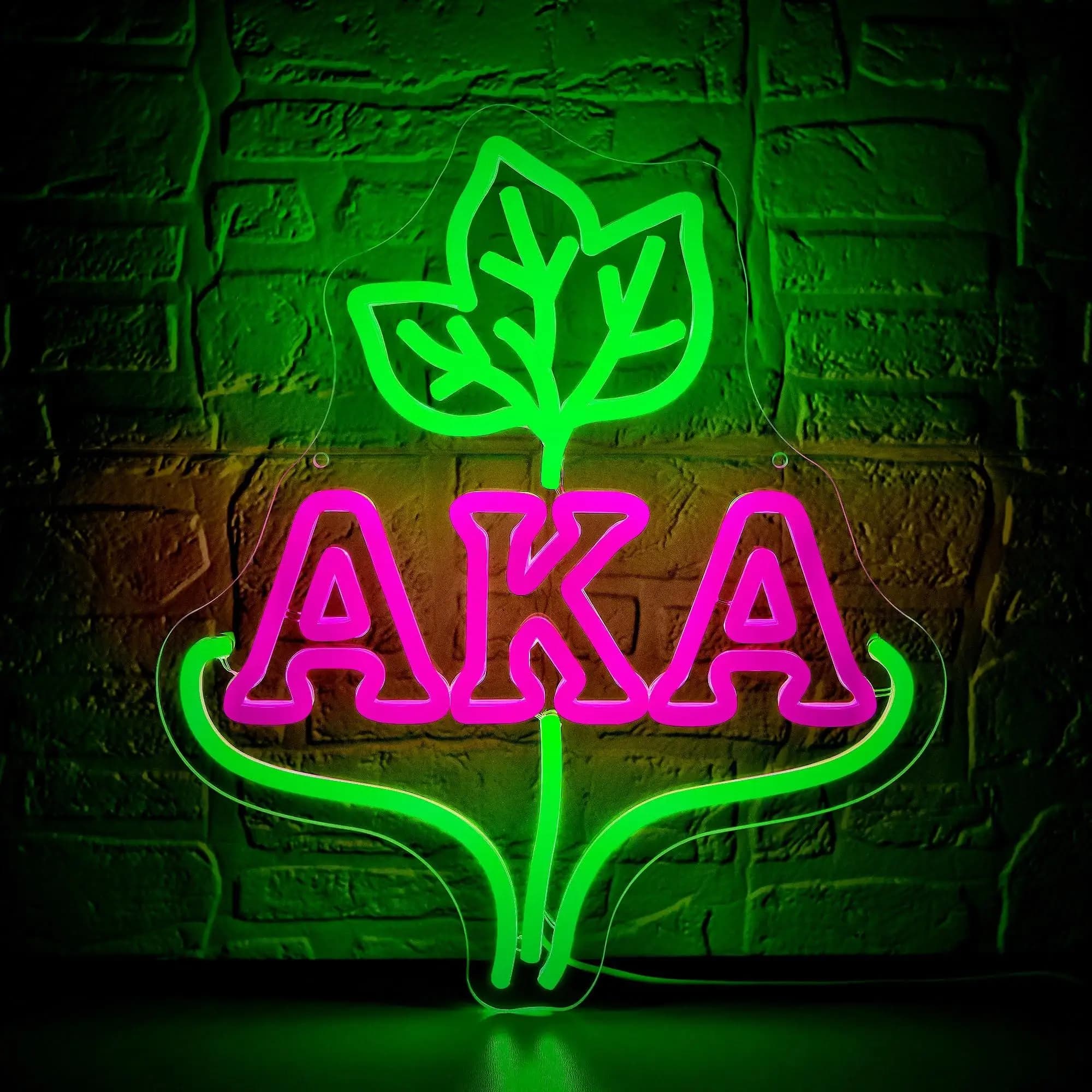 AKA Insegna al neon AKA Sorority Insegne al neon per la decorazione della parete Sorority Paraphernalia Bar Club Soggiorno Festa Camera da letto Regali per donne