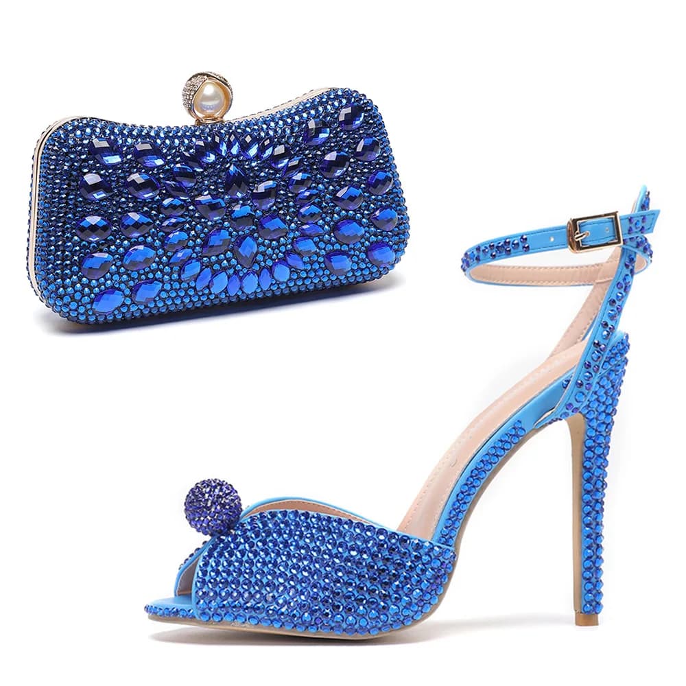 Set tacchi alti Combinazione stiletto, scarpe singole da donna con perle Abito da sposa Scarpe da sposa da sposa