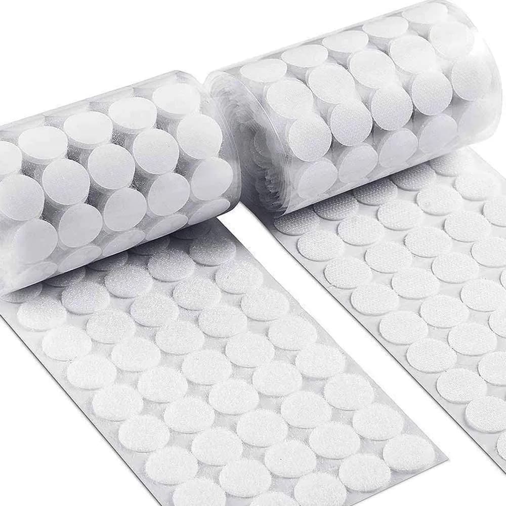 250pc Velcro 10mm Diametro Adesivo biadesivo Gancio e anello Adesivi circolari autoadesivi Colla per palloncini per feste
