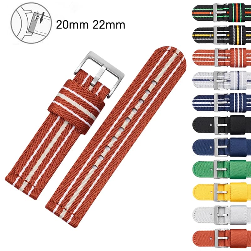 Cinturino in nylon per collaborazione Blancpain x Swatch 20mm 22mm Fibbia in acciaio inossidabile a sgancio rapido Uomo Donna Sostituisci cinturino