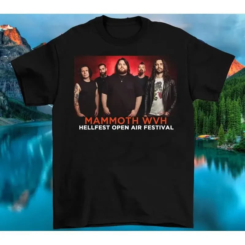 Mammoth WVH Hellfest 2024 Heavy Cotton T Shirt For Men Full Size DI107