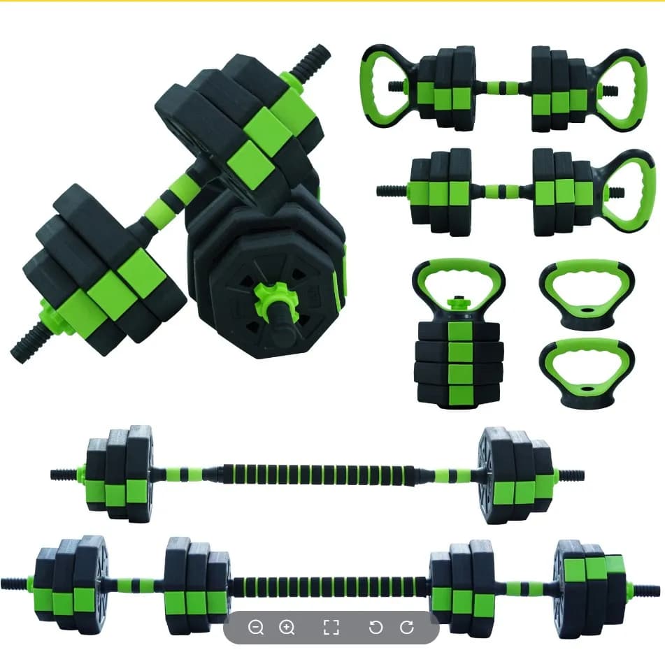 Set of handlebars for kettlebell adjustable 4 in 1 from 66 pounds/88 pounds of weight used as kettlebell barbell push up support for home gym
