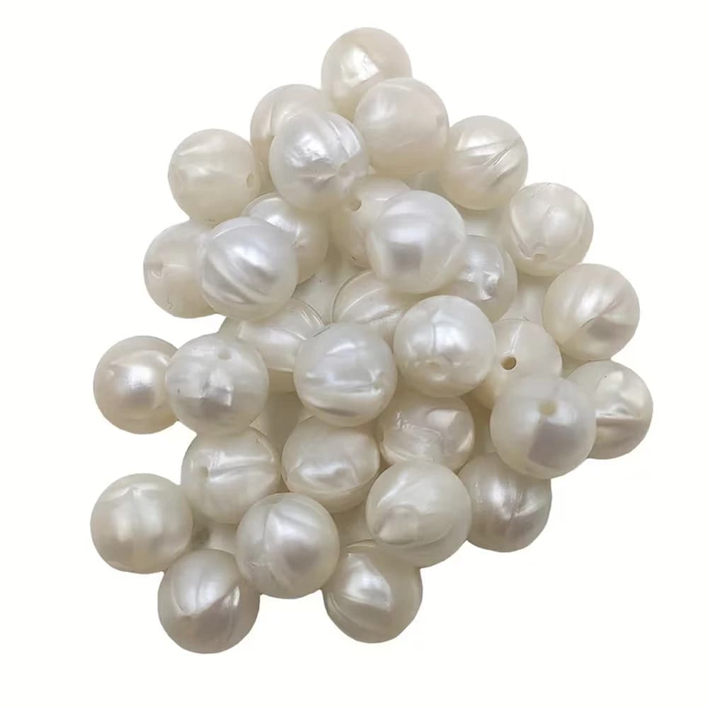 Set di perline in silicone con texture di perle da 20 pezzi, perfetto per l'artigianato fatto a mano fai-da-te come portachiavi, collane, bracciali, ecc.