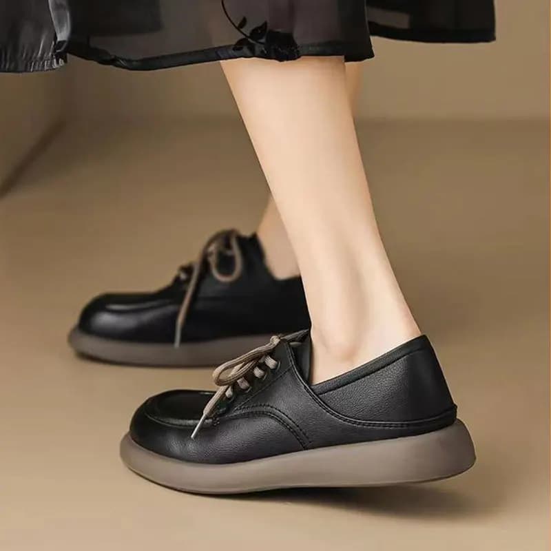 Scarpe Basse da Donna Stile Britannico Mary Jane Primavera 2025 Nuove Mocassini Casual alla Moda con Punta Tonda e Fondo Morbido, Trasformabili a Due Modi