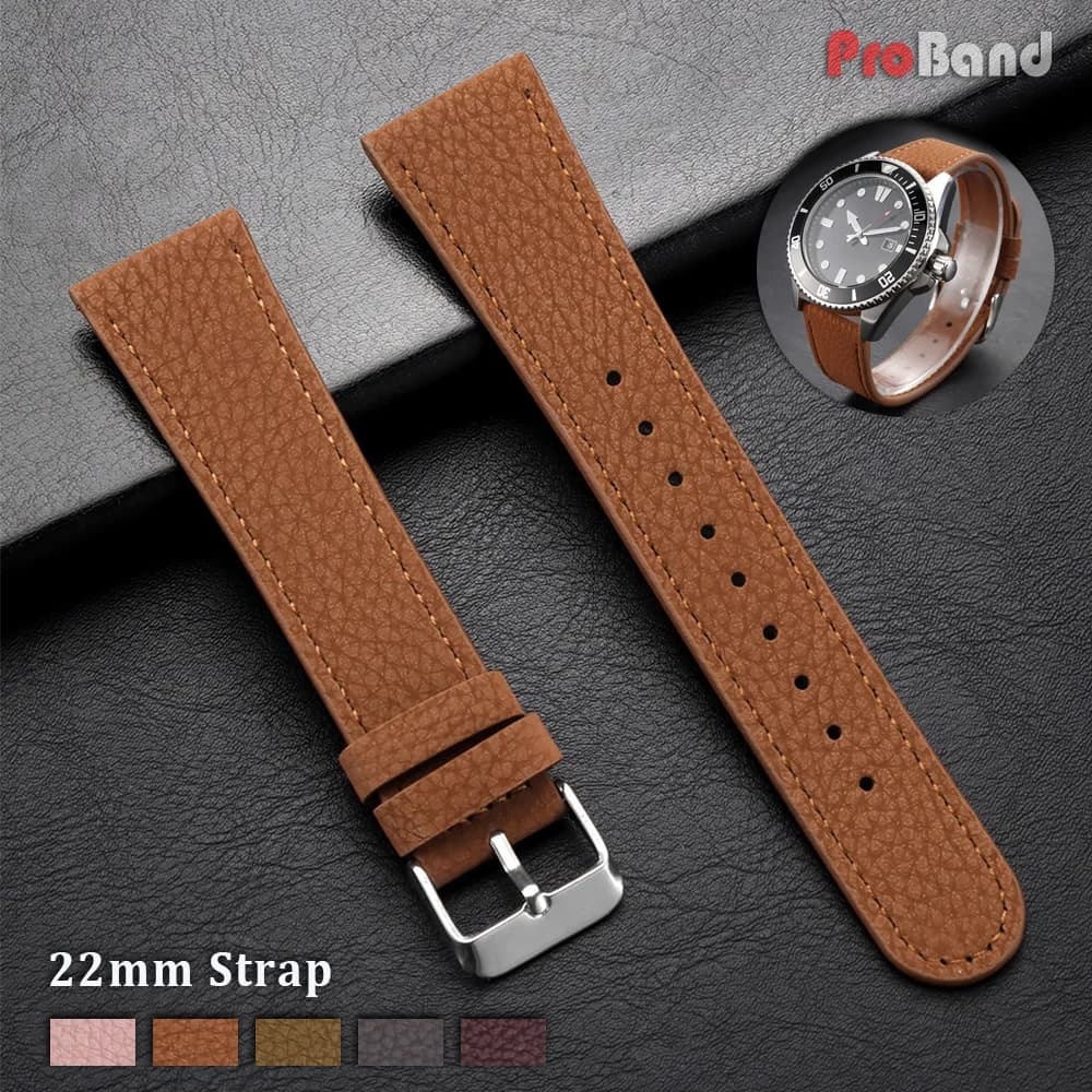 Palm Pattern Leather Watch Strap 22mm Watchbands Purple Pink Grey Brwon Wristband Universal Smartwatch Watch Band for Men Women