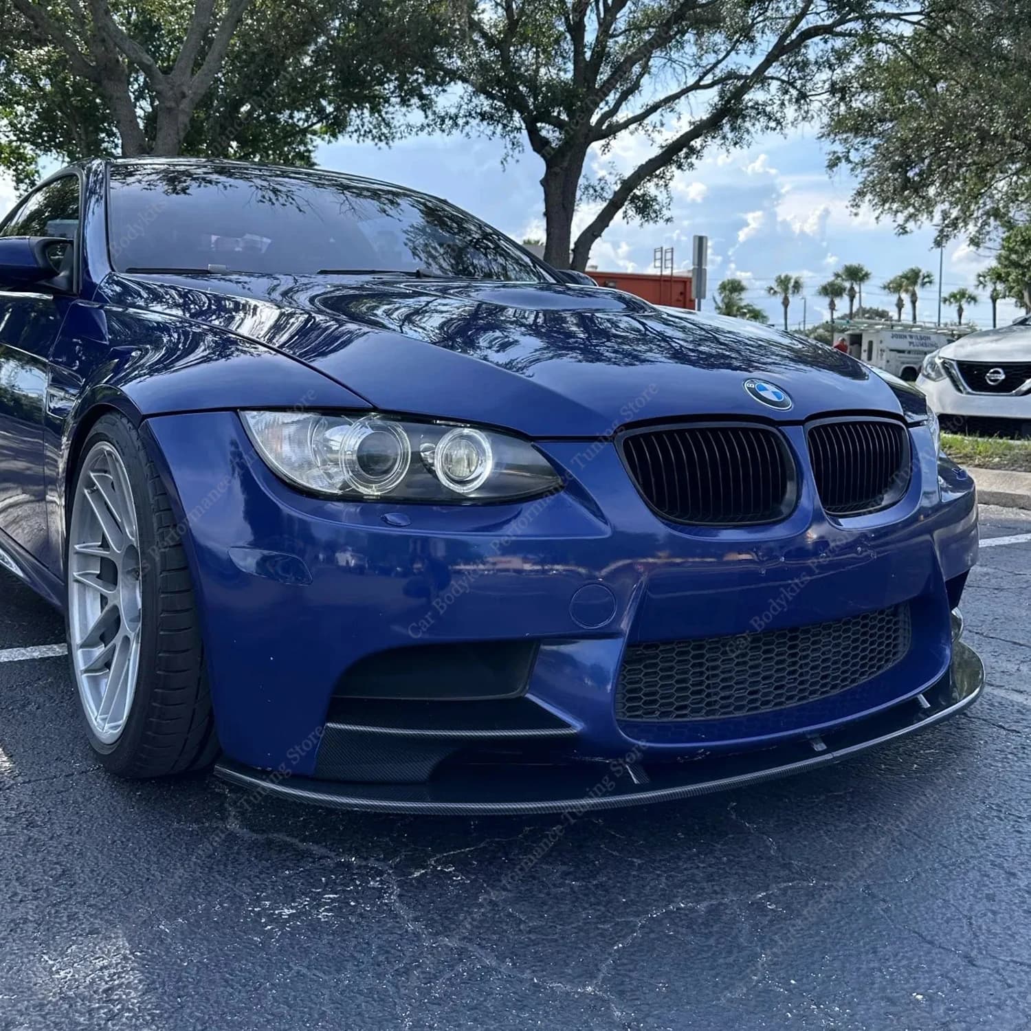 ABS Carbon Look Front Bumper Spoiler Splitter Lip Diffuser Retroft For BMW E90 E92 E93 M3 M3 GTS 4.0L Real M3 2007-2013 Tuning