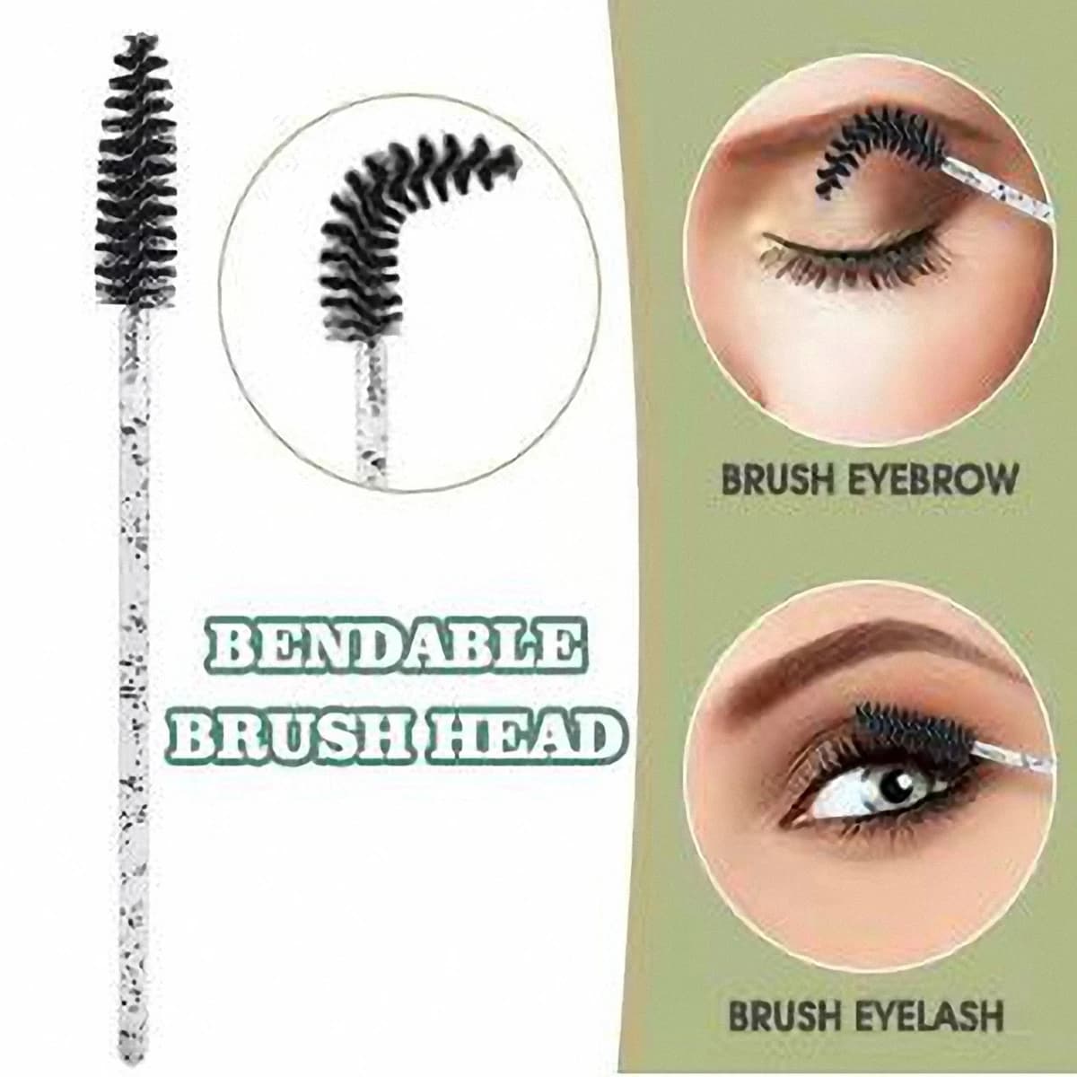 300 Pcs Mascara Wand Eyelash Brush Applicator Eyebrow Brush EyeLash Extension Supplies for Beauty Salon Makeup Tools