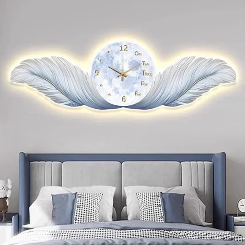 Orologi da parete per soggiorno Arte murale Orologio da parete estetico moderno a led di lusso Decorazione domestica creativa silenziosa