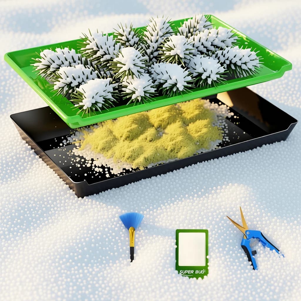 Finishing Tray Kit With Drawing Tray 150 Micron Pollen Screen Crop Fund Bin Herbal Plant Flower Dry Sink Accessories