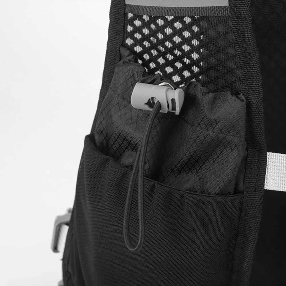 Gilet da Corsa Multi-tasche con Idratazione, Zaino Leggero e Traspirante per Ciclismo, Unisex, Design Riflettente, Marsupio da Escursionismo, per Jogging